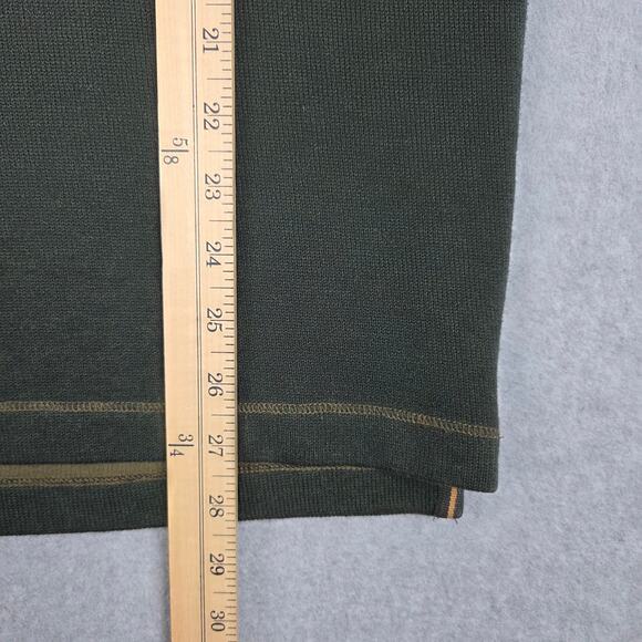 Banana Republic Sweater Mens Size Medium 1/4 Zip Mock Neck Green Stripe - Picture 11 of 12